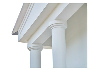 Detail of cornice and columns, silo, no bg, png, cut-out © Alene Photographs