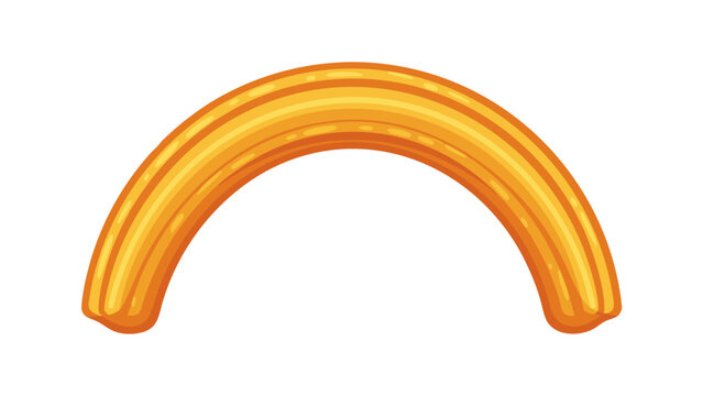 Golden Brown Curved Churro Snack Isolated on Black Background with Subtle Texture and Shine Highlighting Crispy Exterior and Warm Tones