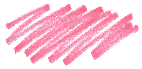 Pink rough crayon pastel scribble scrawl doodle texture isolated PNG cutout, transparent background