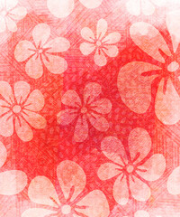 Hand-Painted Floral Watercolor Background &ndash; Soft Layered Flower Illustration