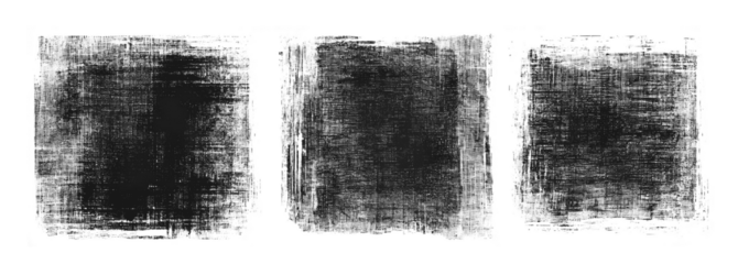 Rough coarse grunge vintage ink stamp texture isolated PNG cutout, transparent background. Black paint graphic element, creative brush