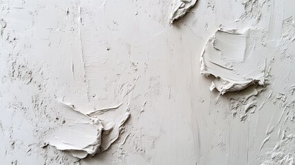 A white wall with white paint and white paint on it