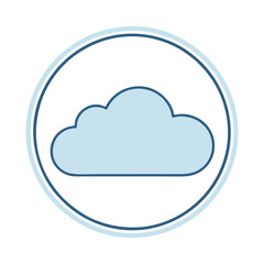 cloud icon on blue background