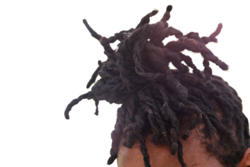Detail of natural dreads, silo, no bg, png, cut-out