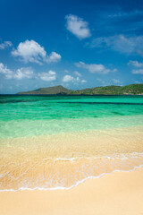 Tropical view of Lauristone Beach on Carriacou, Grenada in the Caribbean