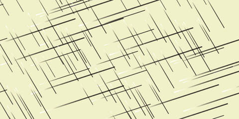 Abstract background with randomly scattered black lines on a light yellow surface, creating a dynamic and textured pattern.