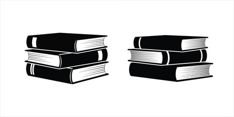 Two Stacks of Books Representing Knowledge and Education