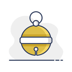 Christmas jingle bell vector icon
