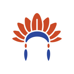 Native American Feather Headdress Icon