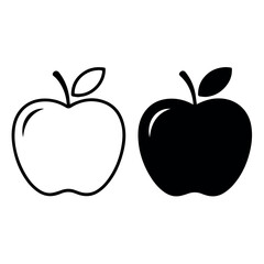 Apple icon design vector illustration graphic template for healthy food and fruit concepts visuals use