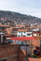 aerial view of the old town of lisbon portugal