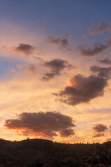 sunset over the mountains