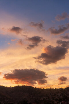 sunset in the sky