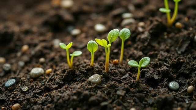 자라는 녹색 새싹