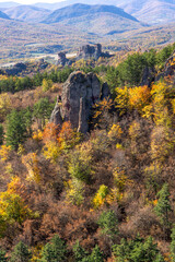 Obraz premium Autumn view of Belogradchik Rocks, Bulgaria