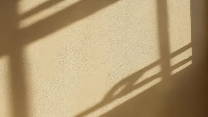 Aesthetic shadow of plant leaves swaying on a beige textured wall, natural sunlight casting botanical silhouette, minimalist abstract background for lifestyle and interior design content. - Powered by Adobe