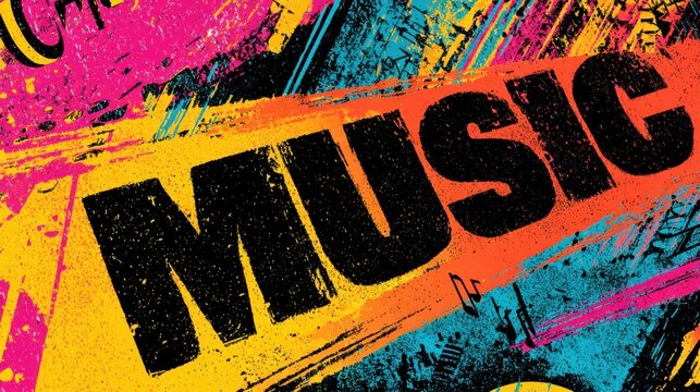 Dynamic concert poster design featuring vibrant colors and bold typography capturing the energy of live music events.