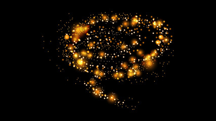 Gold Dust Magic Glitter Shine Flare Light. Perfect for advertising, web design, and marketing projects. illustration.