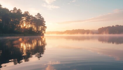 Fototapeta premium 美しい水面。水面が揺らぐ様子。朝焼け。夕焼け。やすらぎ。癒しイメージ。A beautiful water surface. The way the water surface ripples. Sunrise. Sunset. Peace. A soothing image.