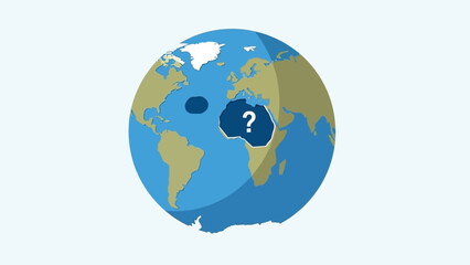 Fragmented world map illustrating gaps in global knowledge and understanding