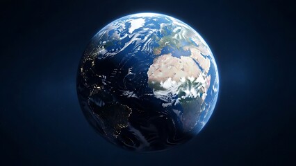 Fototapeta premium Stunning View of Planet Earth from Space with Visible Continents and Clouds.