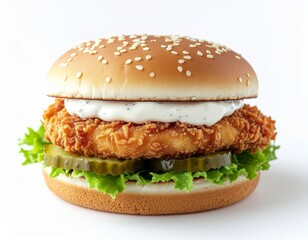 hamburger isolated on white