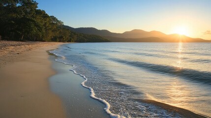 Serene Sunrise Beach Scene