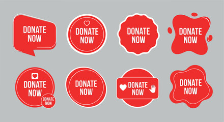Donate now call to action buttons with transparent background