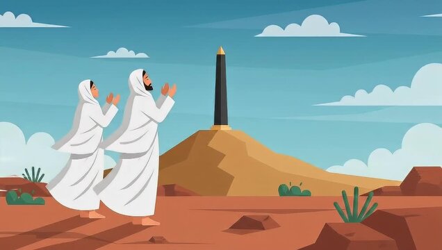 Witnessing the Stoning of the Pillar Desert Pilgrimage Animated Guide
