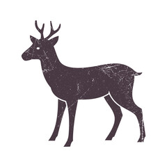 Deer Silhouette Illustration Vector Template