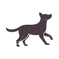 Dog Silhouette Illustration Vector Template