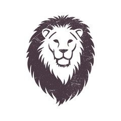 Lion Head Silhouette Illustration Vector Template