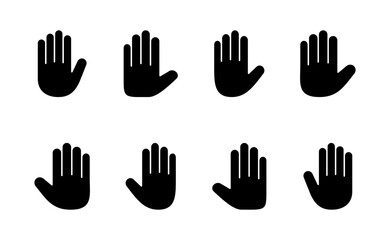 Hand icon vector. hand sign and symbol. palm