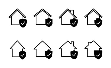 home insurance icon vector. home protection sign and symbol