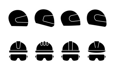 Helmet icon vector. Motorcycle helmet sign and symbol. Construction helmet icon. Safety helmet