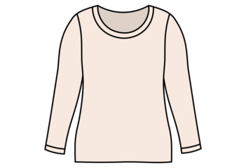Women’s Short-Sleeve and Long-Sleeve Undershirt Set Illustration