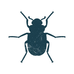 Beetle Bugs Insect Silhouette Illustration Vector Template