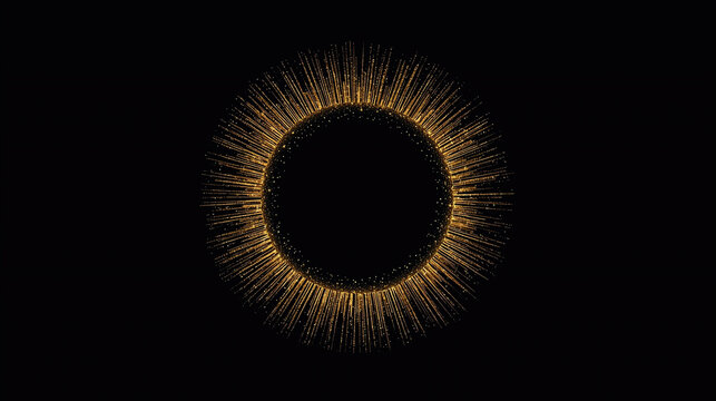 Abstract brust fractal background,
Solar Eclipse in Flames,
Golden Ring of the Sun