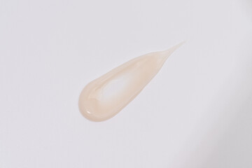 Skincare Gel Texture on White Background &ndash; Cosmetic Serum Swatch