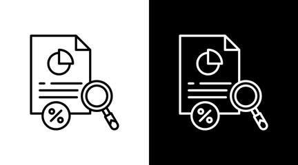 Audit Report Outline White Icon Set Design