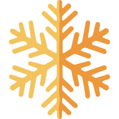 Obraz premium Golden Snowflake Icon on Black Background Winter Symbol Detailed Geometric Pattern Cold Weather Season Element Vector Graphic