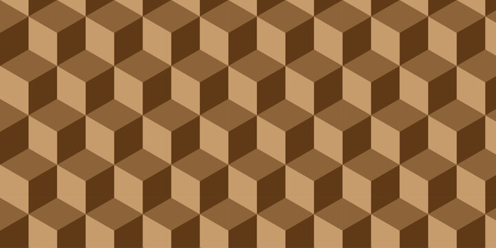 simple brown 3d cube pattern for banner poster background.