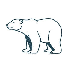 Bear Silhouette Illustration Vector Template Design