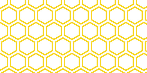 simple yellow outline polygon pattern for banner poster background. © kowsar