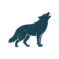 Wolf Silhouette Illustration Vector Template Design