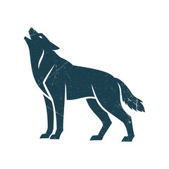 Wolf Silhouette Illustration Vector Template Design