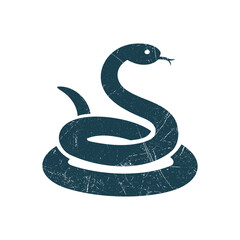 Fototapeta premium Snake Silhouette Illustration Vector Template Design