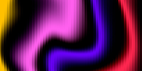 Vibrant ripple glass effect background. Colorful fluid color gradation with fractal glass effect. For futuristic poster or banner illustration element.