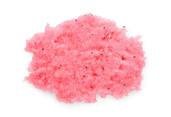 Heap of body scrub on white background