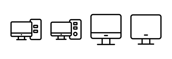 Computer icon vector illustration. computer monitor sign and symbol